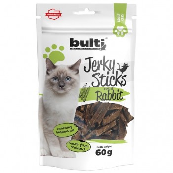 BULTI Jerky sticks rich in rabbit - cat treats - 60g