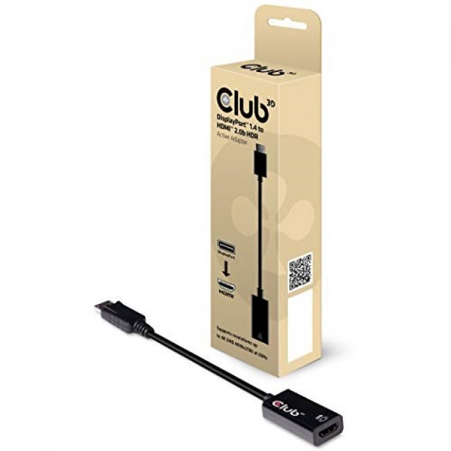 CLUB3D DisplayPort 1.4 to HDMI 2.0b HDR Active Adapter CLUB3D DisplayPort 1.4 to HDMI 2.0b HDR Active Adapter