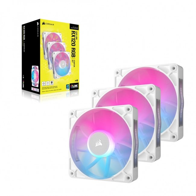 Corsair iCUE LINK RX120 RGB Computer case Fan 12 cm White 3 pc(s) Corsair iCUE LINK RX120 RGB Computer case Fan 12 cm White 3 pc(s)