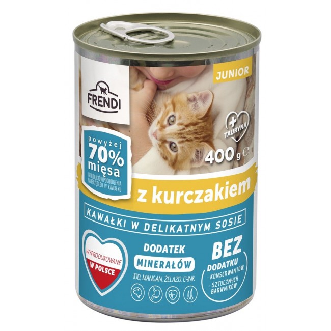 FRENDI Junior with Chicken chunks in delicate sauce - wet cat food - 400g FRENDI Junior with Chicken chunks in delicate sauce - wet cat food - 400g