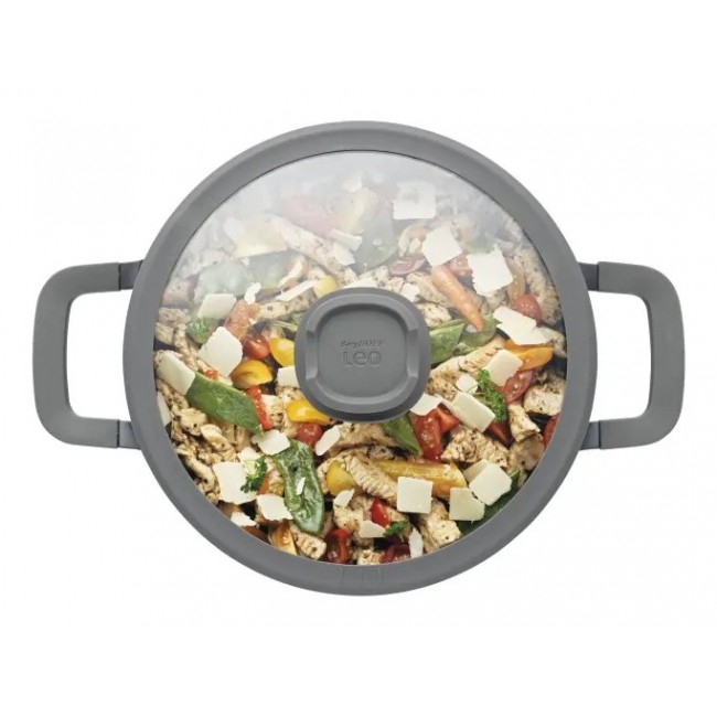 BergHOFF 3950593 soup pot 4.4 L Black Aluminium, Glass, Silicone