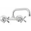 Wall-mounted washbasin mixer