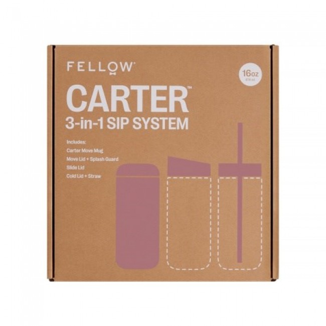 Fellow Carter Move Mug 3-in-1 Travel mug with 3 lids 473 ml Powder Pink Fellow Carter Move Mug 3-in-1 Travel mug with 3 lids 473 ml Powder Pink