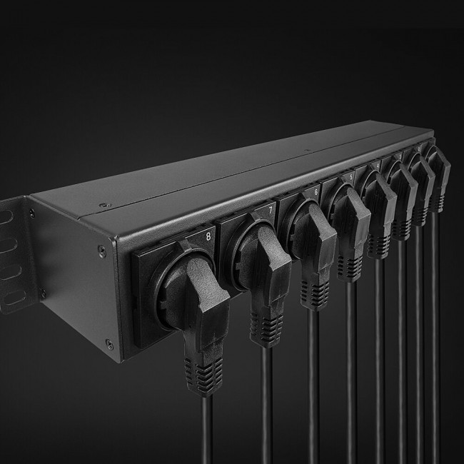 Lindy 73025 power distribution unit (PDU) 8 AC outlet(s) 1.5U Black