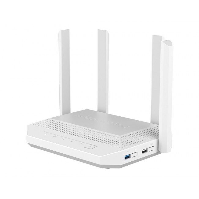 Keenetic Hero (KN-1012) AX3000 Mesh Wi-Fi 6 Multi-Gigabit Router with a 4-Port Gigabit and 1-Port 2.5 Gigabit Smart Switch, SFP Combo Port, USB 2.0 and USB 3.0 Ports