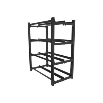 Battery frame for UPS 830x454 2 rows 4 levels 8 shelves black flat pack