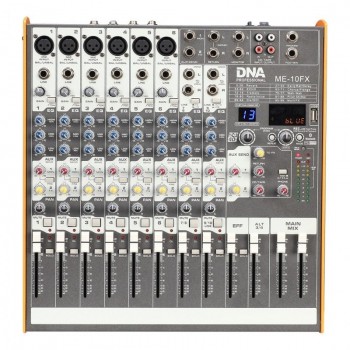 DNA ME-10FX audio mixer - 10 channel USB Bluetooth
