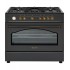 Ravanson Retro KWGE 90AR gas and electric cooker (black)