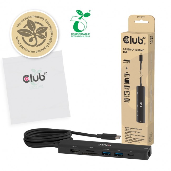 CLUB3D 7-1 USB-C to HDMI Hub