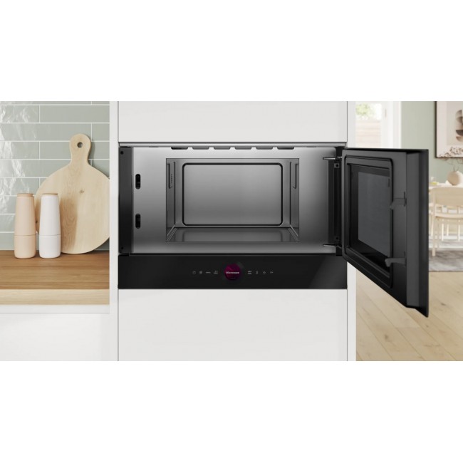 Bosch Serie 8 BFR7221B1 microwave Black Solo microwave Built-in 21 L 900 W