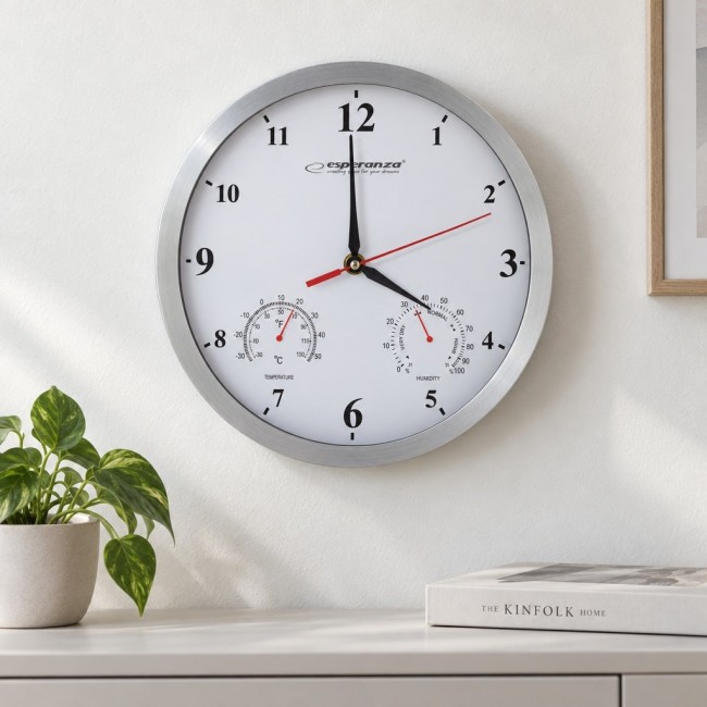 Esperanza EHC008W Mechanical Wall Clock, Round, White Esperanza EHC008W Mechanical Wall Clock, Round, White