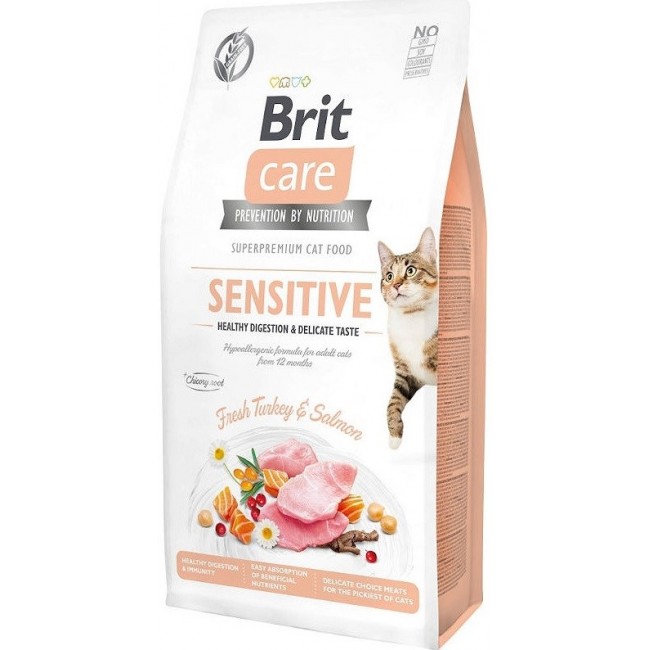 BRIT Care Grain-Free Sensitive Turkey&Salmon - dry cat food - 2 kg