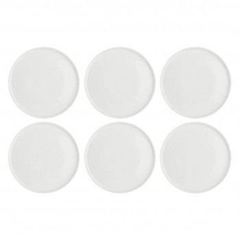 Set of 6 Essenziale Gourmet dinner plates - White, 21 cm