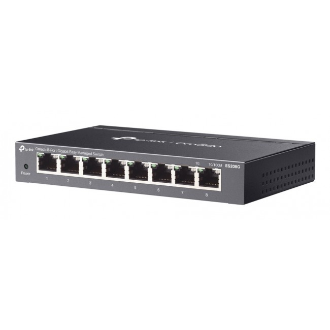 TP-Link Omada ES208G network switch Managed L2 Gigabit Ethernet (10/100/1000) Black TP-Link Omada ES208G network switch Managed L2 Gigabit Ethernet (10/100/1000) Black