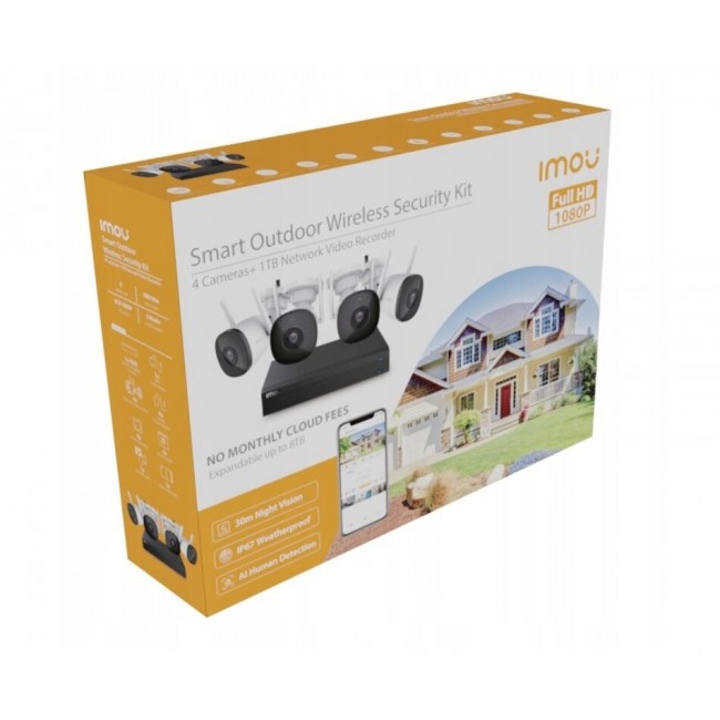 Imou KIT/NVR1104HS-W-S2/4-F22 Imou Kit Lite 2MP WiFi IP camera set for surveillance