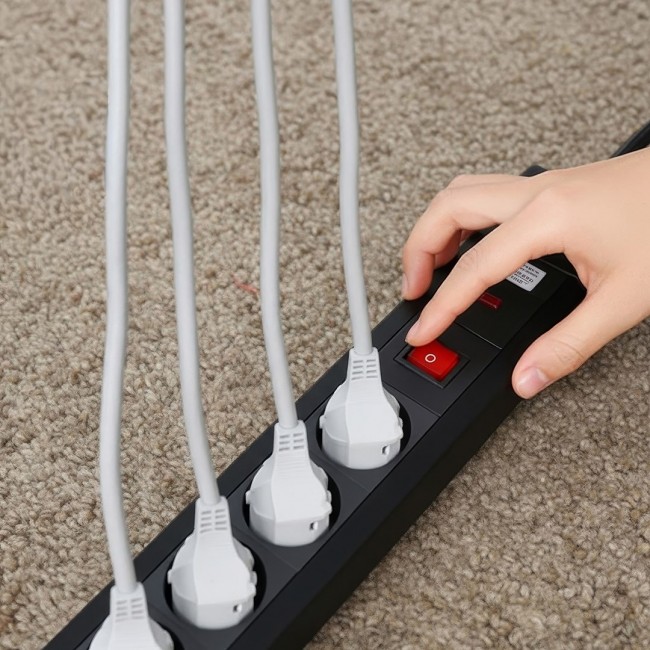 Maclean MCE11 power extension 1.5 m 8 AC outlet(s) Indoor Black