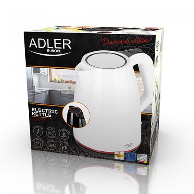 Adler AD 1277 B electric kettle 1.7 L 2200 W Black Adler AD 1277 B electric kettle 1.7 L 2200 W Black