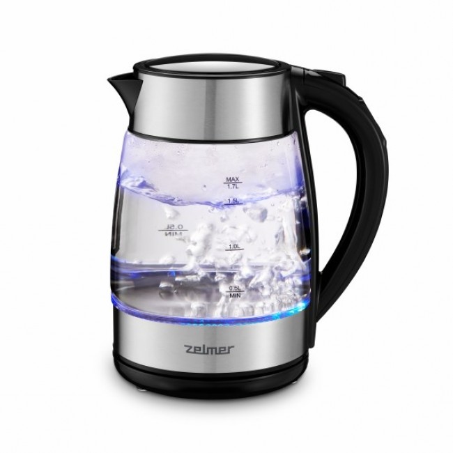 Zelmer ZCK8026 electric kettle 1.7 L 2200 W Black, Transparent Zelmer ZCK8026 electric kettle 1.7 L 2200 W Black, Transparent