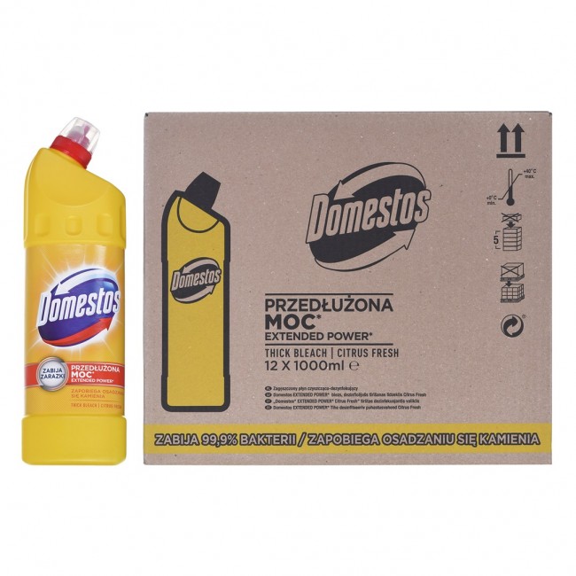 DOMESTOS CITRUS TOILET CLEANER 12x1l