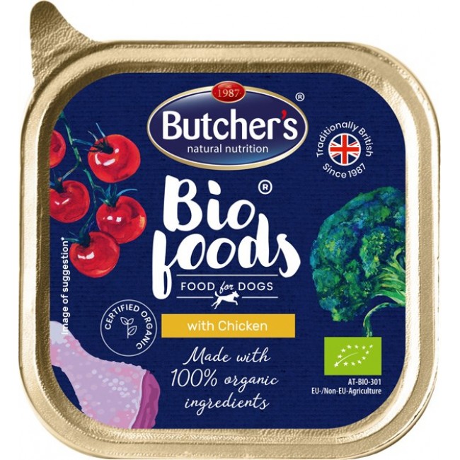 BUTCHER'S Bio Foods with chicken - wet dog food - 150g