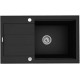Granite sink with draining board Pyramis Sparta Plus Lux 070 083 701 78X48 1B 1D Black