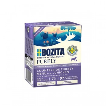 BOZITA Purely Pat Duoprotein Junior Chicken and turkey - wet dog food - 370g