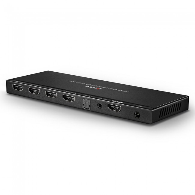 Lindy 4 Port HDMI 18G Splitter with Audio and Downscaling Lindy 4 Port HDMI 18G Splitter with Audio and Downscaling