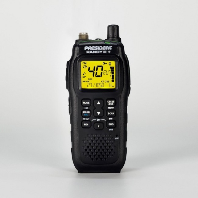 President Randy III Plus ASC AM/FM CB Portable Radio Black