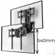 Maclean MC-891 Electric TV Wall Mount Bracket with Remote Control Height Adjustment 37'' - 70