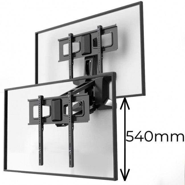 Maclean MC-891 Electric TV Wall Mount Bracket with Remote Control Height Adjustment 37'' - 70