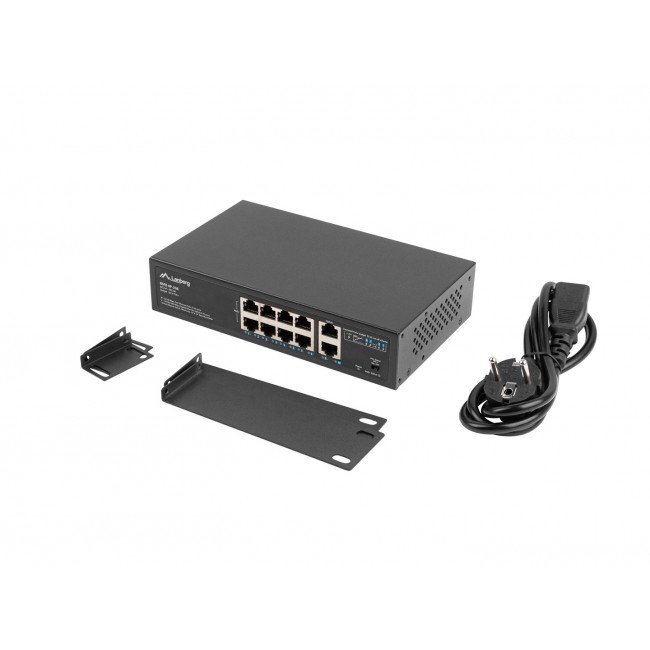 Lanberg RSFE-8P-2GE-120 network switch Unmanaged Gigabit Ethernet (10/100/1000) Power over Ethernet (PoE) 1U Black Lanberg RSFE-8P-2GE-120 network switch Unmanaged Gigabit Ethernet (10/100/1000) Power over Ethernet (PoE) 1U Black