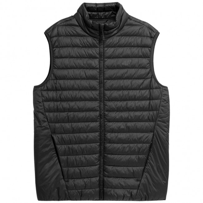 Men's down vest 4F deep black 4FSS23TDJAM082 20S Men's down vest 4F deep black 4FSS23TDJAM082 20S