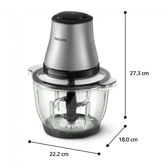 Philips 3000 series HR1503/00 electric food chopper 2 L 500 W Stainless steel