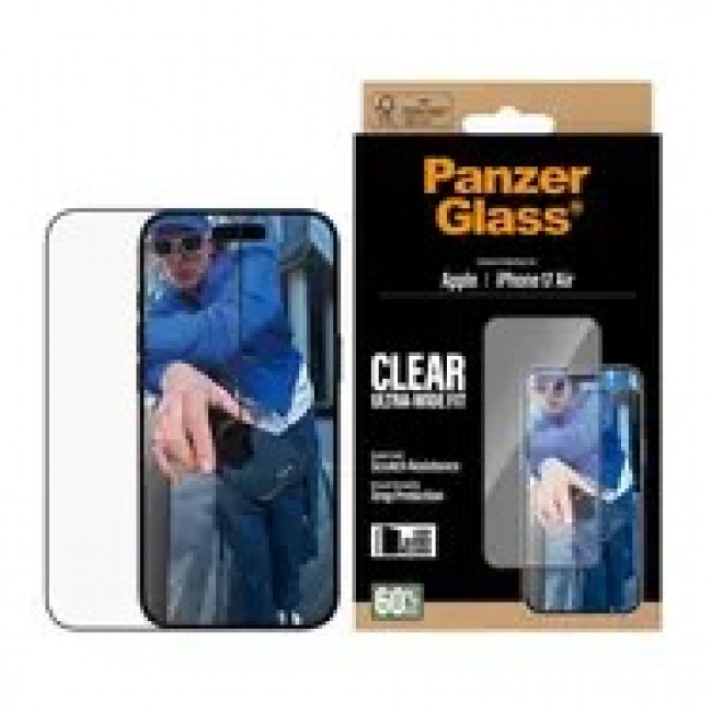 PanzerGlass Screen Protector iPhone Air | Ultra-Wide Fit w. EasyAligner Clear screen protector Apple 1 pc(s) PanzerGlass Screen Protector iPhone Air | Ultra-Wide Fit w. EasyAligner Clear screen protector Apple 1 pc(s)