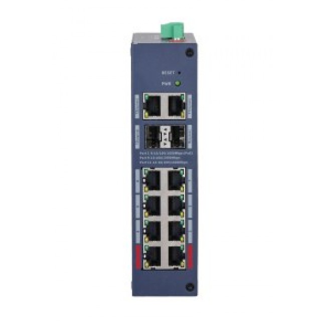 Dahua Technology CHS4212-8GT-110 network switch Managed L2 Gigabit Ethernet (10/100/1000) Power over Ethernet (PoE) Desktop Blue