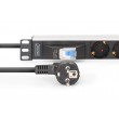 Digitus Aluminum socket strip, 7-way with circuit breaker