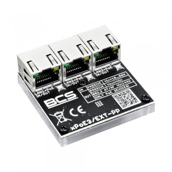 BCS BCS-XPOE3/EXT-PP network extender Network repeater Black 10, 100 Mbit/s