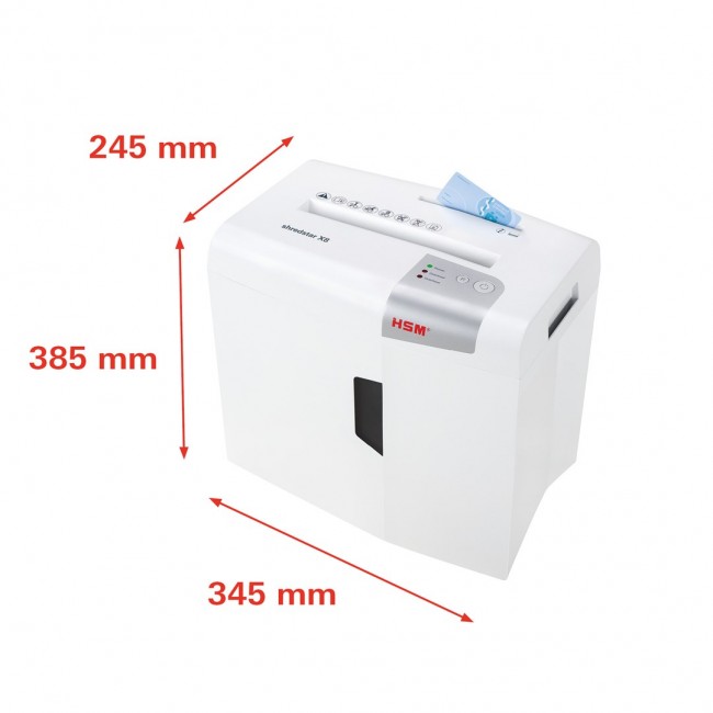 HSM shredstar X8 document shredder, 4.5 x 30 mm + separate CD-cutting mechanism