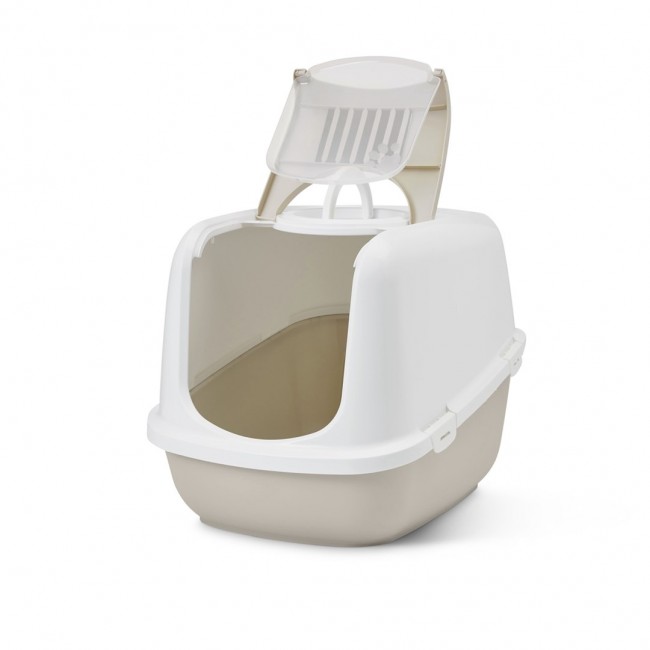 SAVIC Nestor Jumbo White - Coffee - covered cat litter box - 66.5x48.5x46.5 cm - 1 pc. SAVIC Nestor Jumbo White - Coffee - covered cat litter box - 66.5x48.5x46.5 cm - 1 pc.
