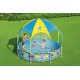 Bestway Steel Pro 2.44m x 51cm Splash-in-shade Play Pool, Orange/Yellow