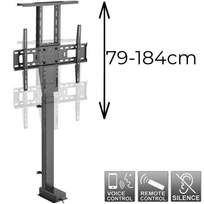 Maclean MC-866T Smart Motorized Electric TV Lift TUYA Mobile App Floor Mount Bracket Alexa Google Home 37''-80'' 60kg Cabinet VESA (EU plug) Maclean MC-866T Smart Motorized Electric TV Lift TUYA Mobile App Floor Mount Bracket Alexa Google Home 37''-80'' 60kg Cabinet VESA (EU plug)