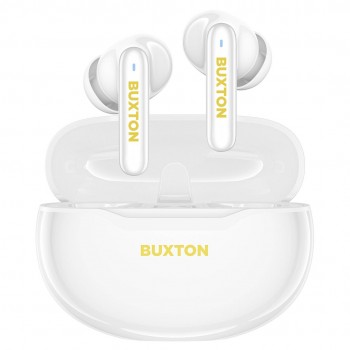 Buxton BTW 7200 White Tuya - In-ear wireless earphones with charging case, white