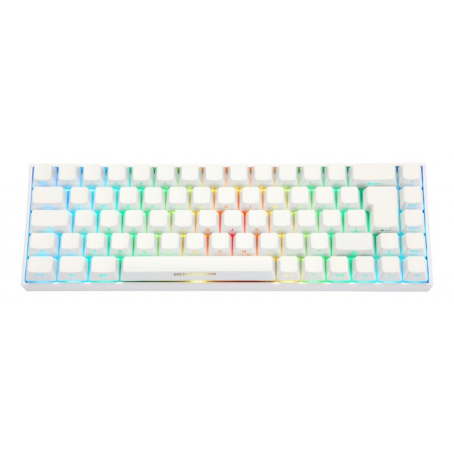 Deltaco Gaming GAM-100-W-DE keyboard USB + RF Wireless + Bluetooth QWERTZ German White