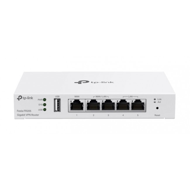 TP-Link Festa FR205 wired router 10 Gigabit Ethernet, 100 Gigabit Ethernet, Gigabit Ethernet White TP-Link Festa FR205 wired router 10 Gigabit Ethernet, 100 Gigabit Ethernet, Gigabit Ethernet White