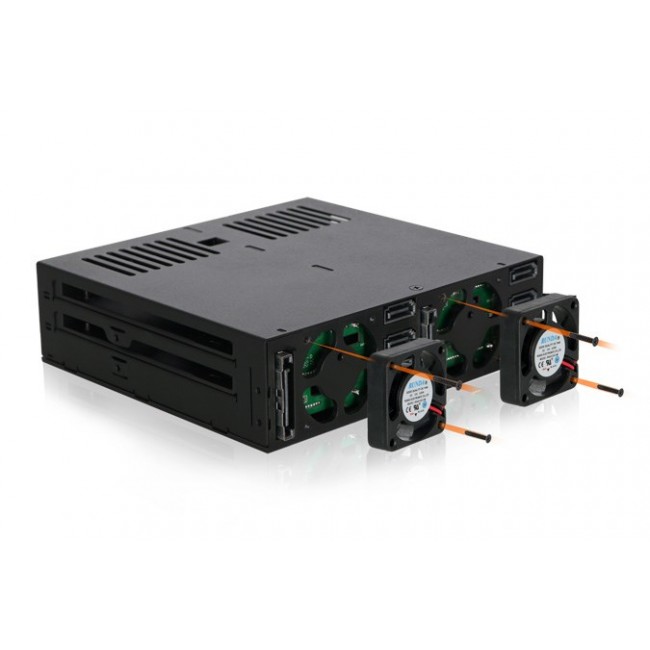 Icy Dock MB326SP-B disk array 0 TB Rack (1U) Black