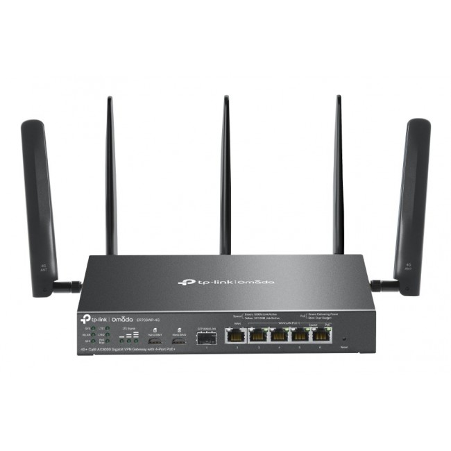 TP-Link Omada ER706WP-4G wireless router Gigabit Ethernet Dual-band (2.4 GHz / 5 GHz) Black TP-Link Omada ER706WP-4G wireless router Gigabit Ethernet Dual-band (2.4 GHz / 5 GHz) Black