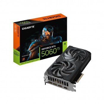 GIGABYTE GeForce RTX 5060 Ti WINDFORCE 8G Graphics Card - 8GB GDDR7, 128bit, PCI-E 5.0, 2572MHz Core Clock, 3 x DisplayPort, 1 x HDMI, GV-N506TWF2-8GD