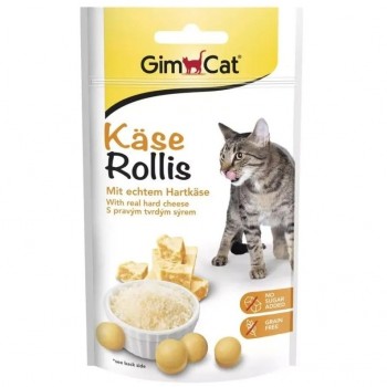 GIMCAT K se-Rollis Crunchy Cheese Bites cat treat 40g