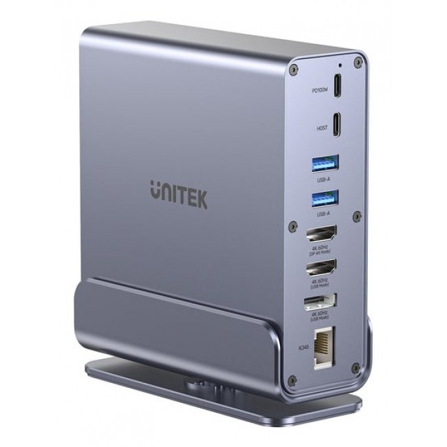 UNITEK D1135AGY01 laptop dock/port replicator Docking USB 3.2 Gen 1 (3.1 Gen 1) Type-C Grey