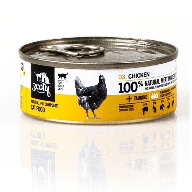 3COTY Chicken - wet cat food - 80g 3COTY Chicken - wet cat food - 80g